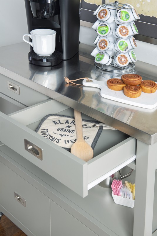 Amryis 37.5'' Wide Rolling Kitchen Cart with Stainless Steel Top