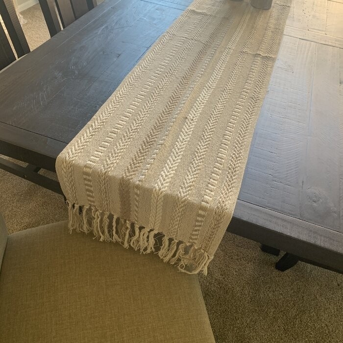 Amundson Striped 100% Cotton Table Runner