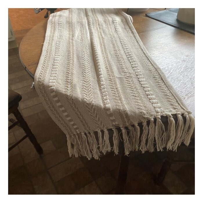Amundson Striped 100% Cotton Table Runner