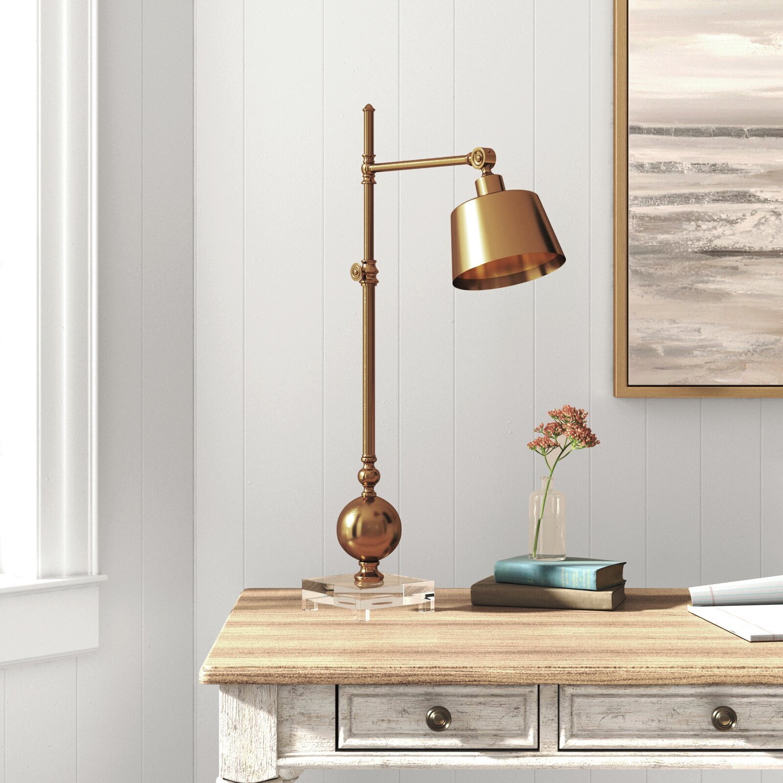 Antique Brass Desk Table Lamp