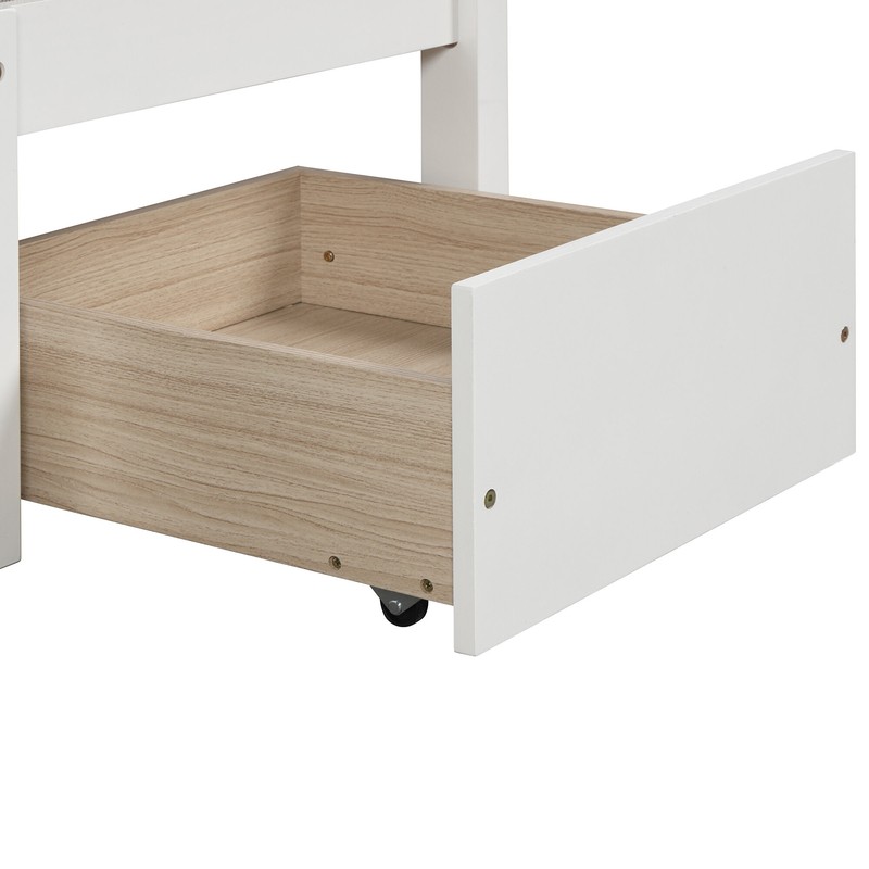 Aprin Twin Over Twin Standard Bunk Bed with Built-in-Desk by Harriet Bee