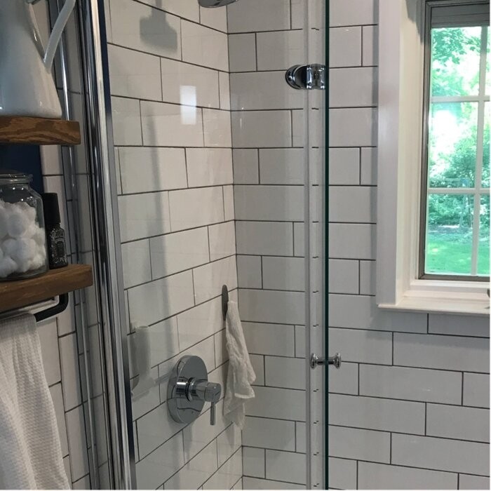 Aqua Fold 36" W x 58" H Folding Semi-Frameless Tub Door