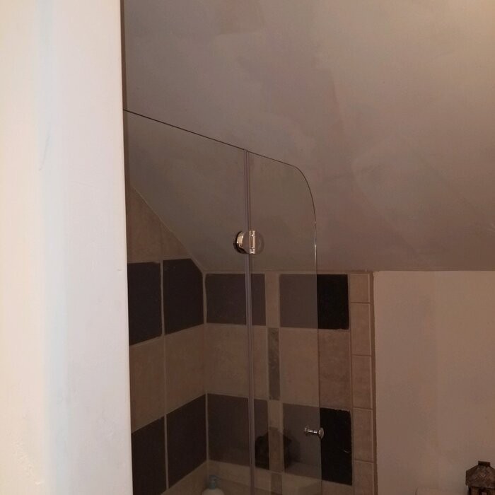 Aqua Fold 36" W x 58" H Folding Semi-Frameless Tub Door
