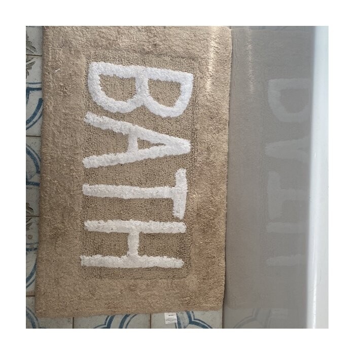 Arviso Rectangle 100% Cotton Bath Rug