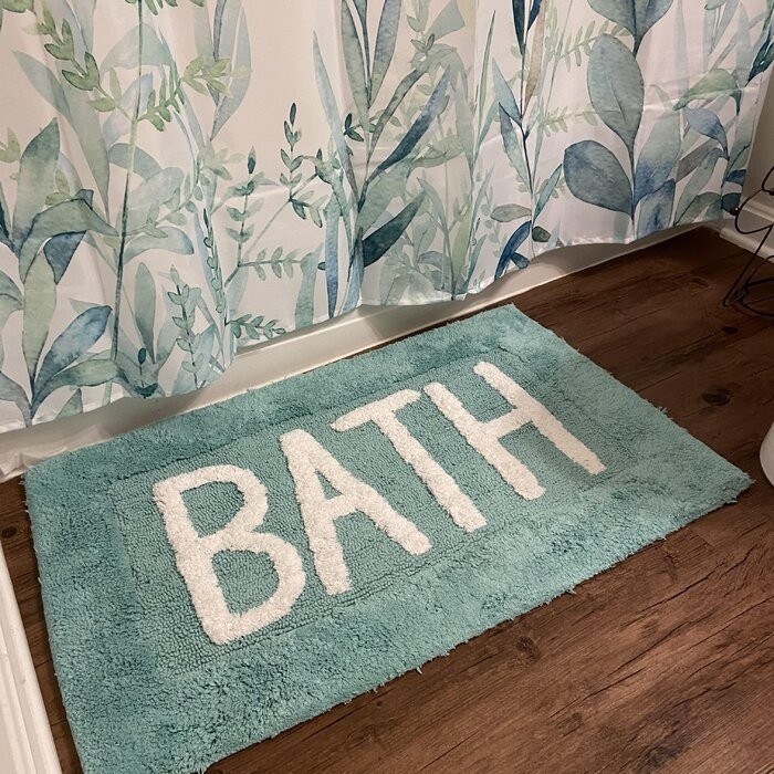Arviso Rectangle 100% Cotton Bath Rug
