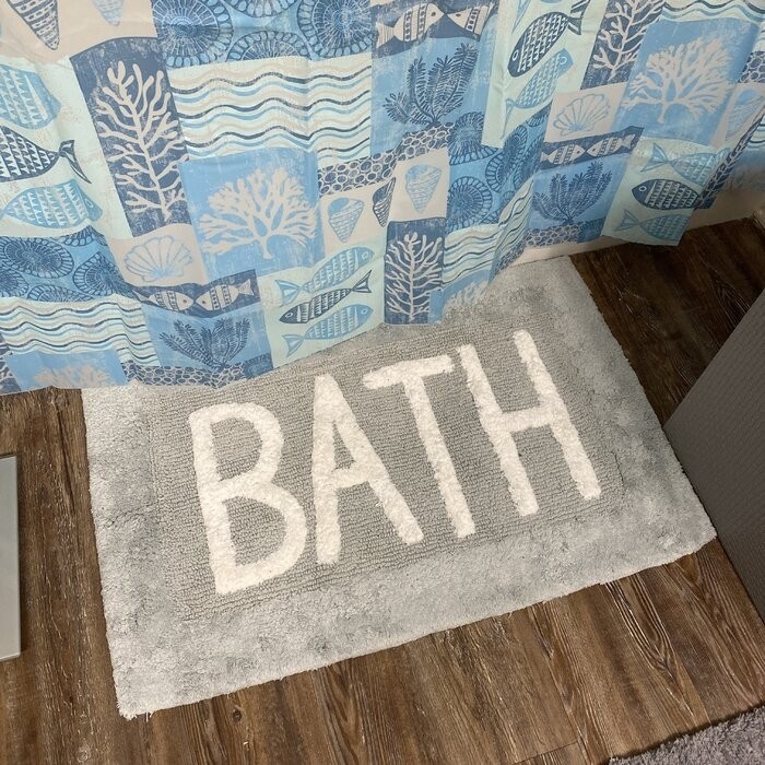Arviso Rectangle 100% Cotton Bath Rug
