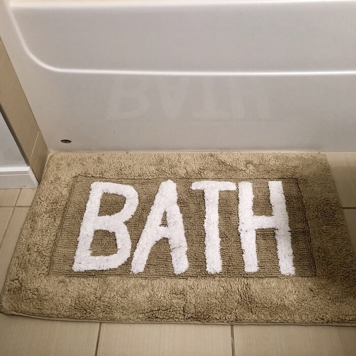 Arviso Rectangle 100% Cotton Bath Rug