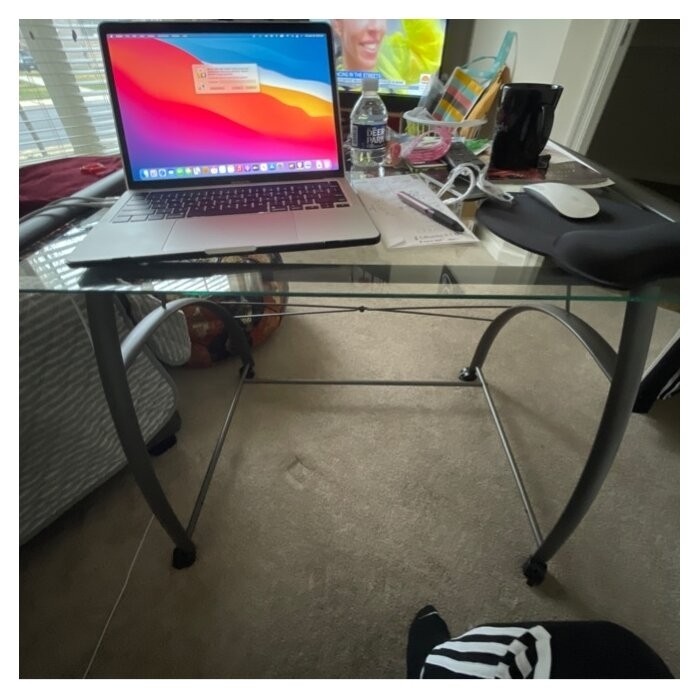 Baillargeon Pewter Computer Desk