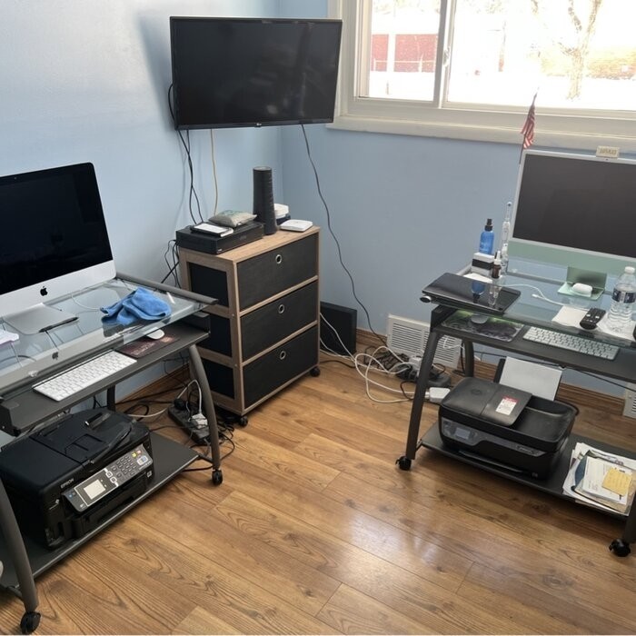 Baillargeon Pewter Computer Desk