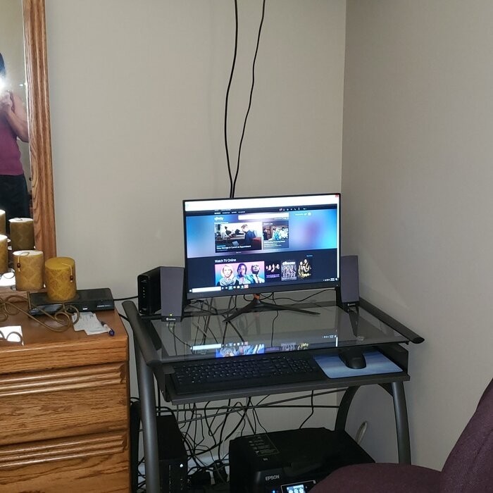 Baillargeon Pewter Computer Desk