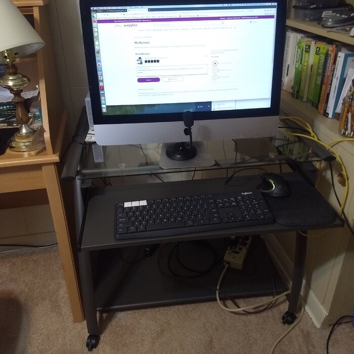 Baillargeon Pewter Computer Desk