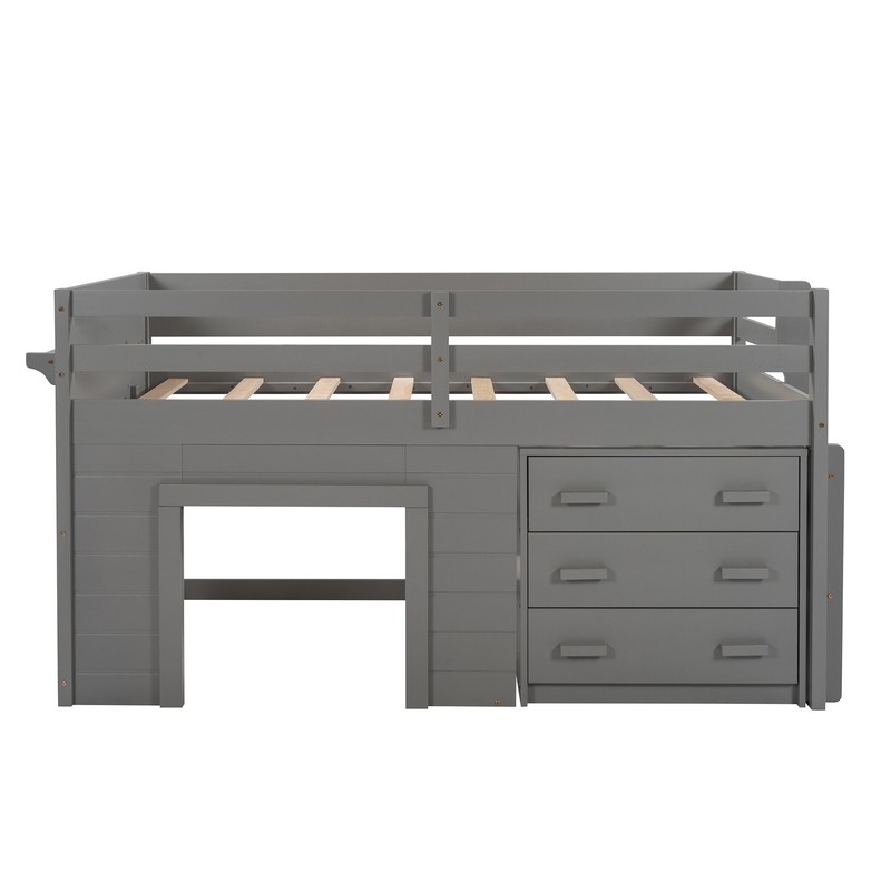 Baillee Twin Solid Wood Loft Bed by Harriet Bee