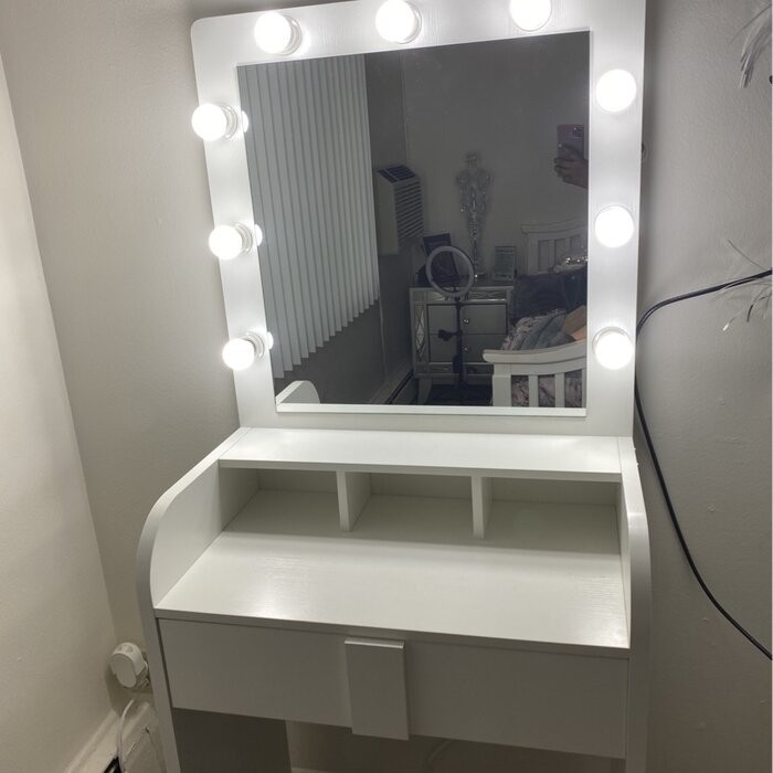 Baldon 27.6'' Wide Vanity with Mirror