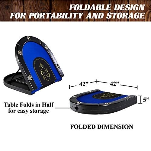Barrington Billiards Texas Holdem Poker Table for 10 Players with Padded Rails and Cup Holders, Black (ARC084_116B)