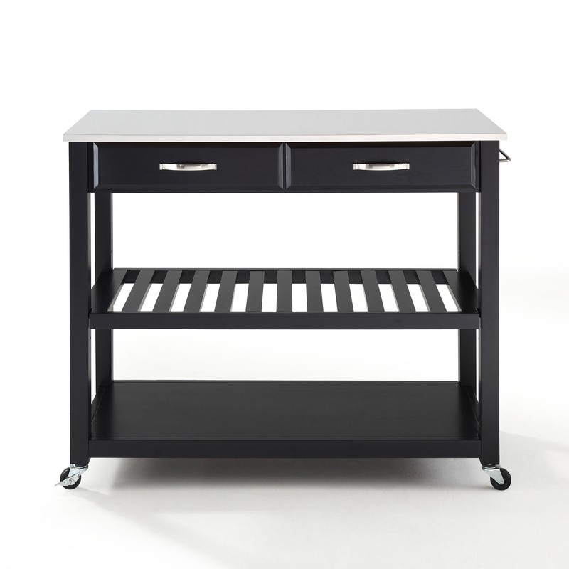 Bart 43'' Wide Rolling Kitchen Cart with Granite Top