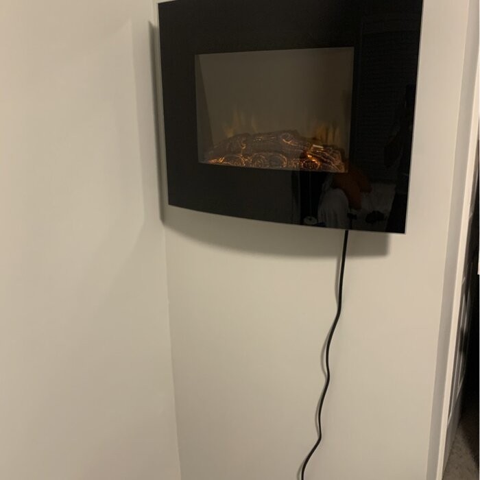 Bartow 25.5'' W Surface Wall Mounted Electric Fireplace