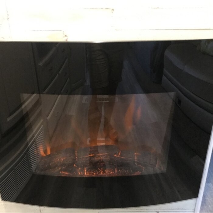 Bartow 25.5'' W Surface Wall Mounted Electric Fireplace