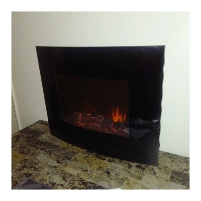 Bartow 25.5'' W Surface Wall Mounted Electric Fireplace