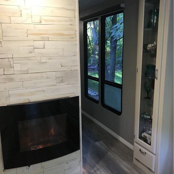 Bartow 25.5'' W Surface Wall Mounted Electric Fireplace