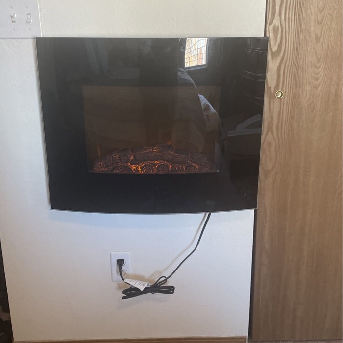 Bartow 25.5'' W Surface Wall Mounted Electric Fireplace