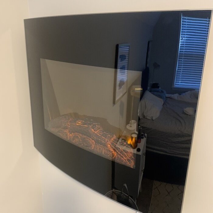 Bartow 25.5'' W Surface Wall Mounted Electric Fireplace