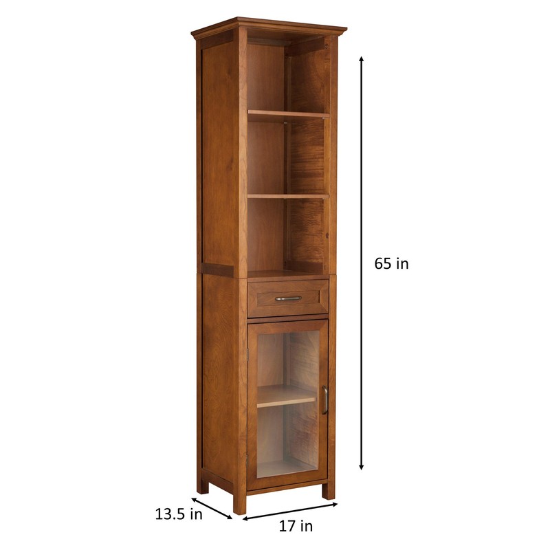 Bayard 17'' W x 65'' H x 13.5'' D Linen Cabinet
