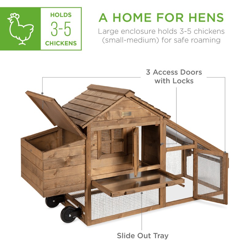 Bedi Chicken Coop with Chicken Run For Up To 5 Chickens