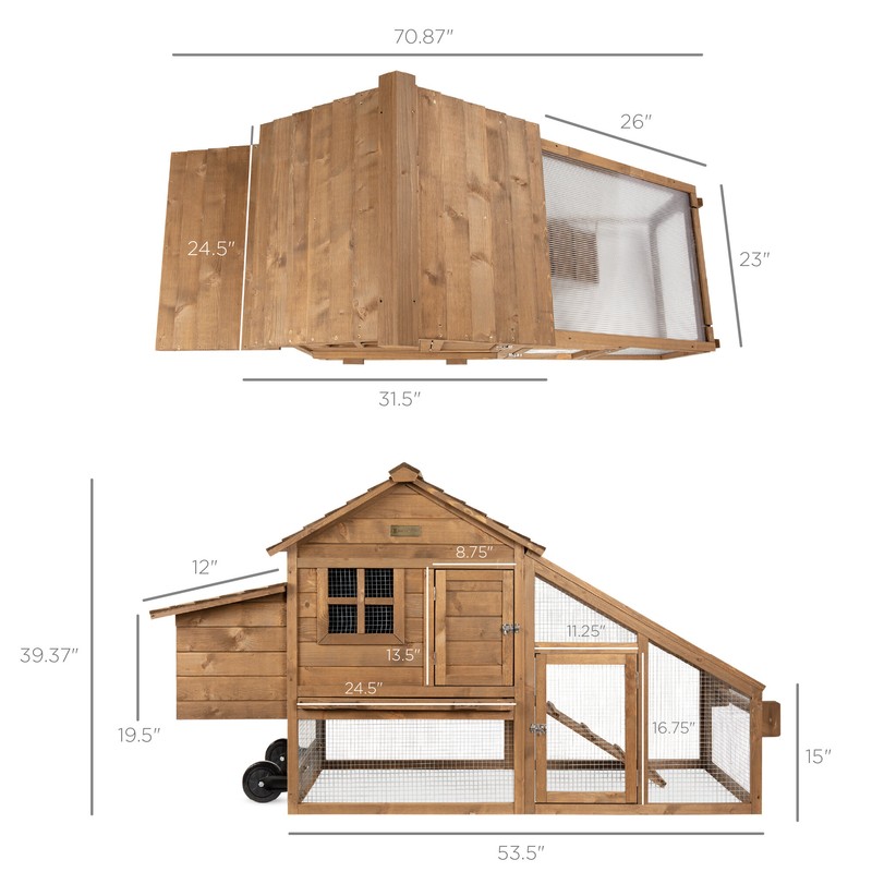 Bedi Chicken Coop with Chicken Run For Up To 5 Chickens