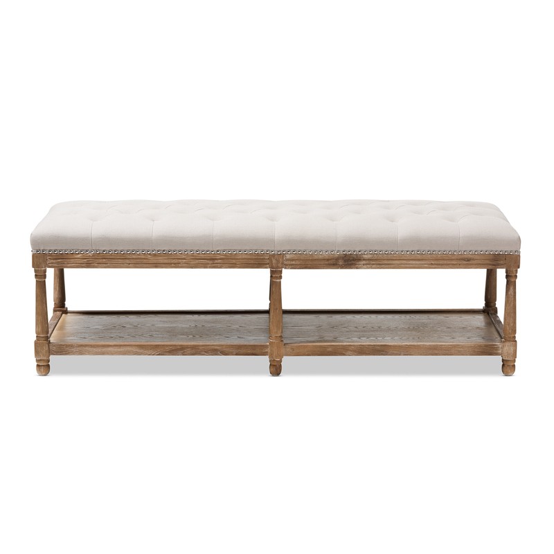 Bem French Country Upholstered Storage Bench