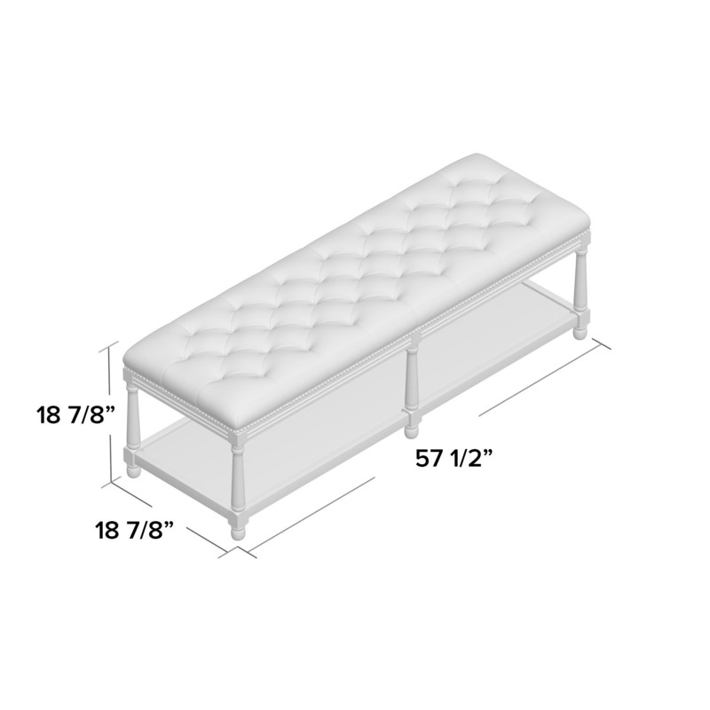 Bem French Country Upholstered Storage Bench