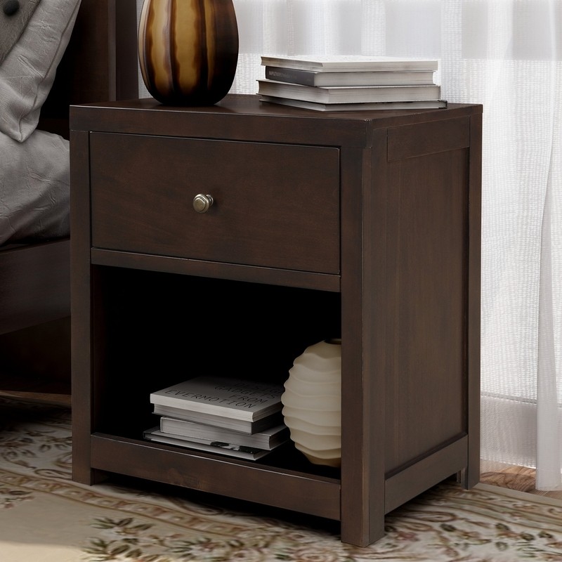 Benfer Bedroom Elegant Furniture 3 Piece Set, Queen Bed + 2 Nightstand, Pine Wood Frame