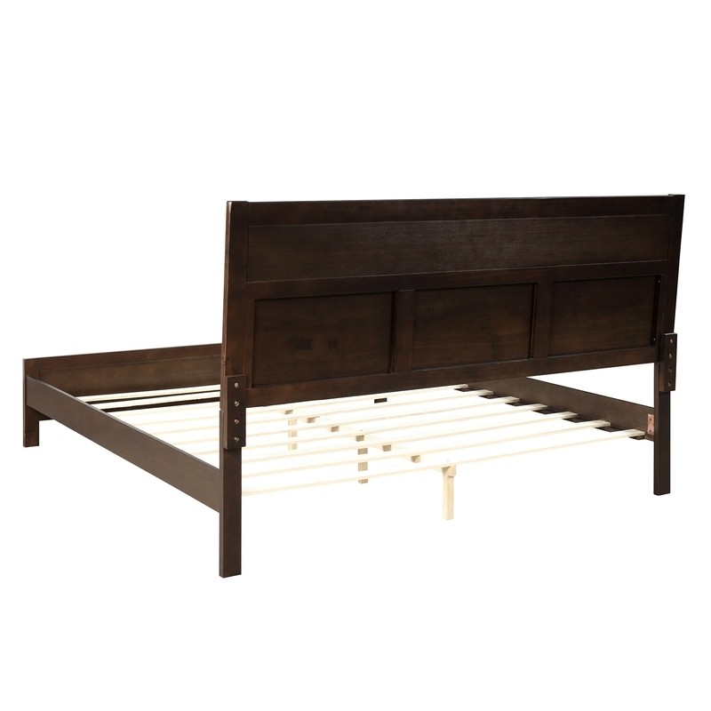 Benfer Bedroom Elegant Furniture 3 Piece Set, Queen Bed + 2 Nightstand, Pine Wood Frame