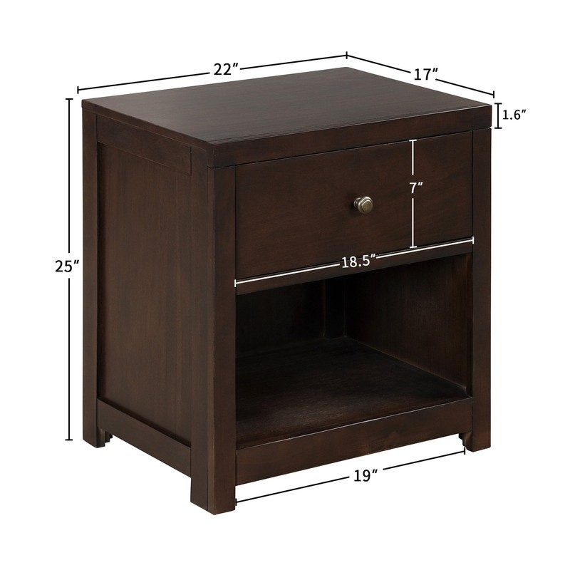 Benfer Bedroom Elegant Furniture 3 Piece Set, Queen Bed + 2 Nightstand, Pine Wood Frame