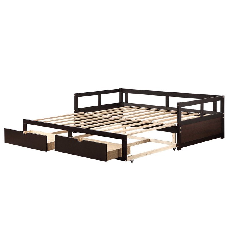 Berteau Twin Solid Wood Daybed with Trundle
