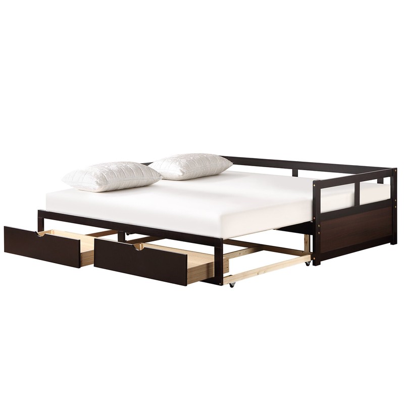 Berteau Twin Solid Wood Daybed with Trundle