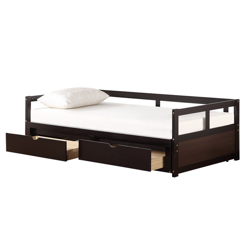 Berteau Twin Solid Wood Daybed with Trundle