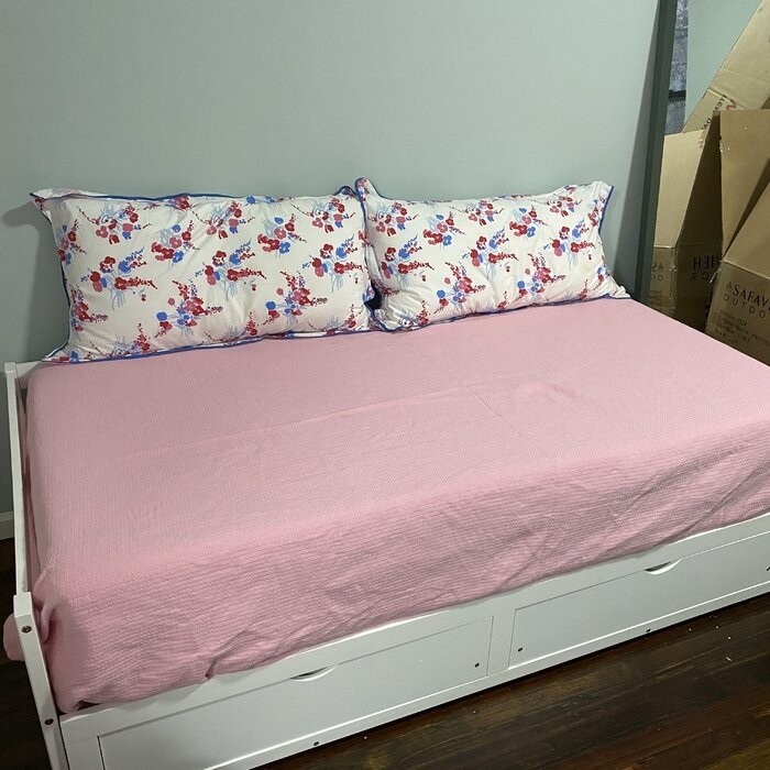 Berteau Twin Solid Wood Daybed with Trundle