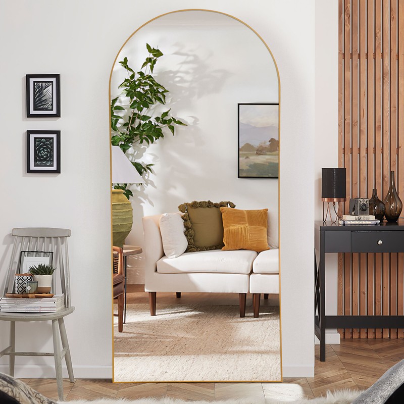 Black Large Arch Mirror