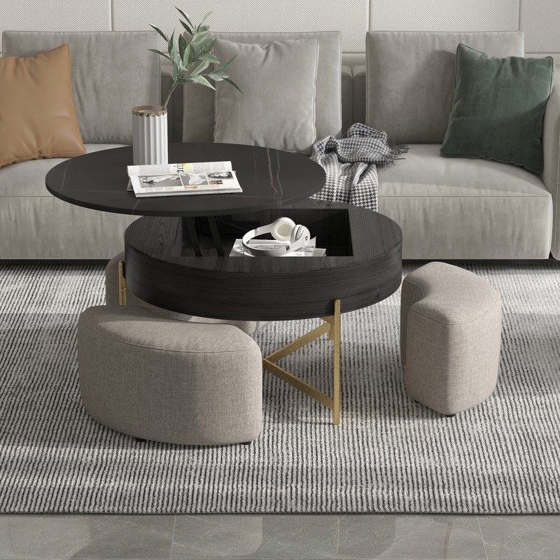Round Coffee Table With Stools - Ideas on Foter