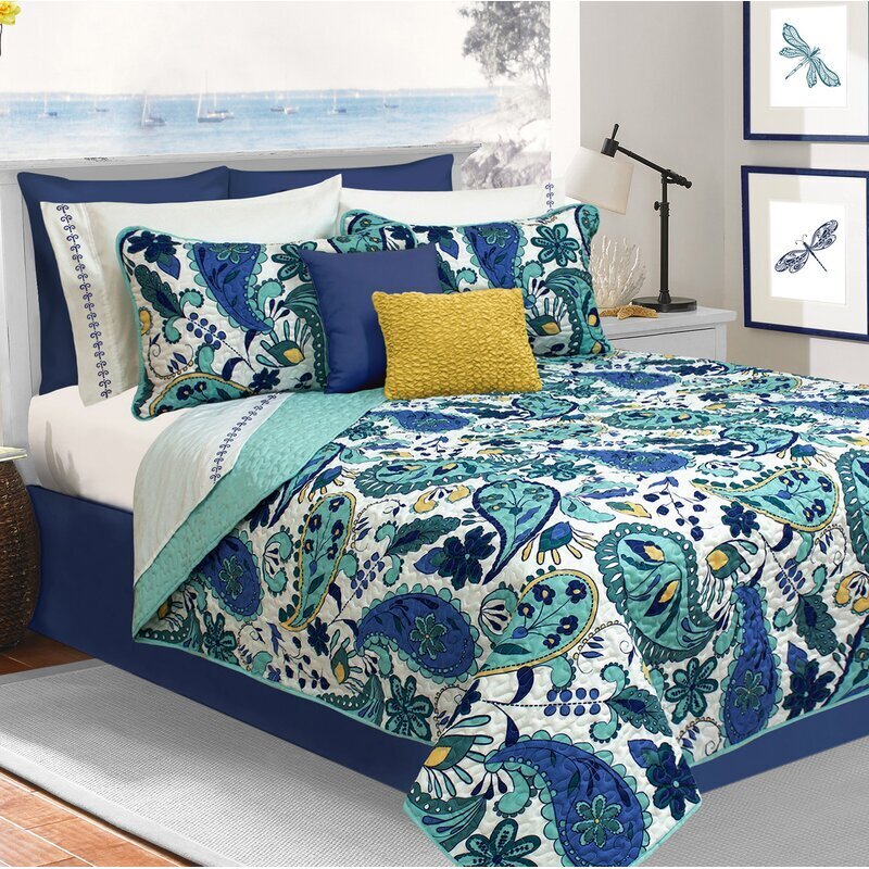 Bold Green and Blue Comforter