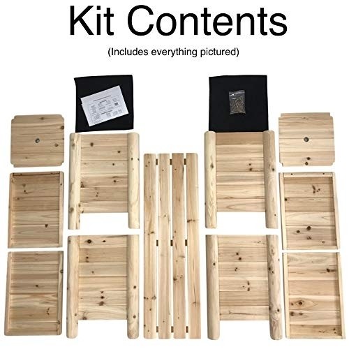 Boldly Growing Raised Planter Bench - Elevated Outdoor Patio Herb Garden Kit to Grow Herbs and Vegetables