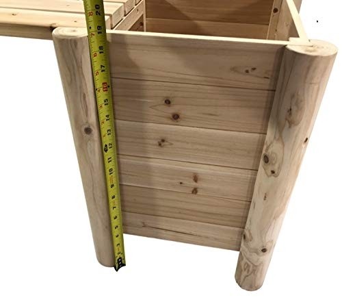 Boldly Growing Raised Planter Bench - Elevated Outdoor Patio Herb Garden Kit to Grow Herbs and Vegetables