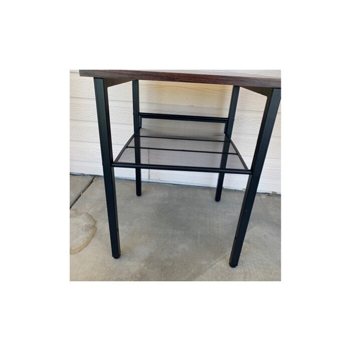 Borrero 20'' Tall Iron Nightstand in Brown/Black