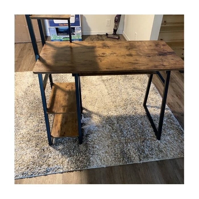 Borrero 20'' Tall Iron Nightstand in Brown/Black