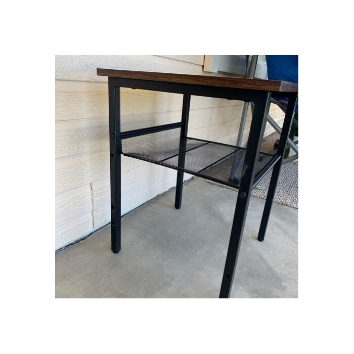 Borrero 20'' Tall Iron Nightstand in Brown/Black