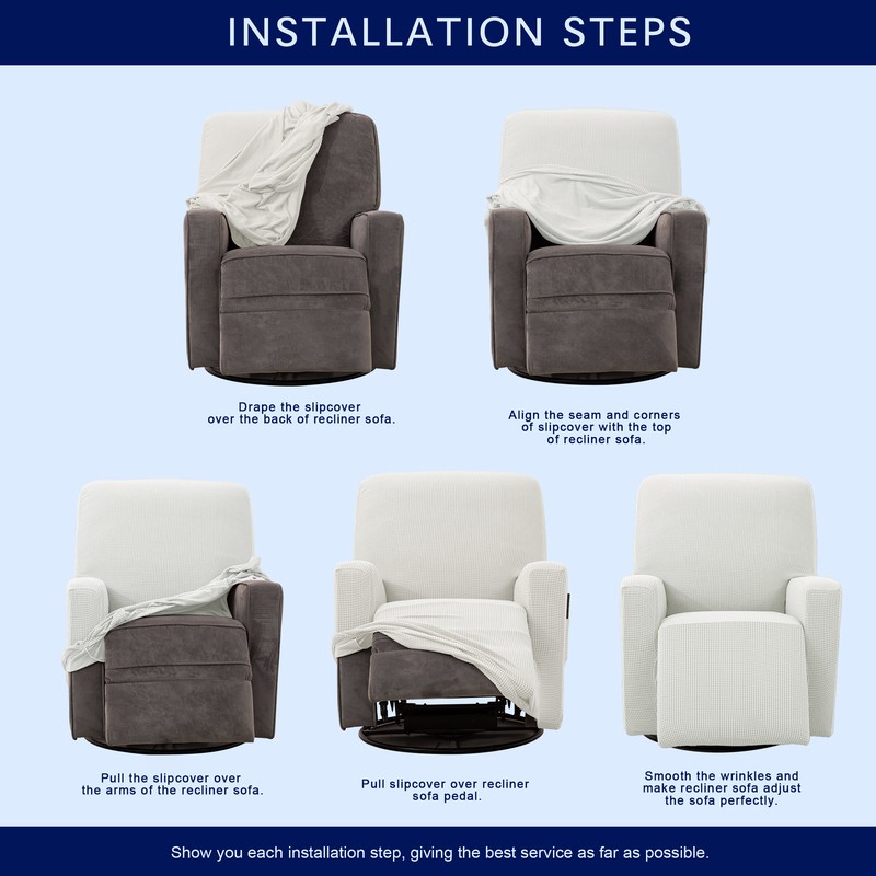Box Cushion Recliner Slipcover