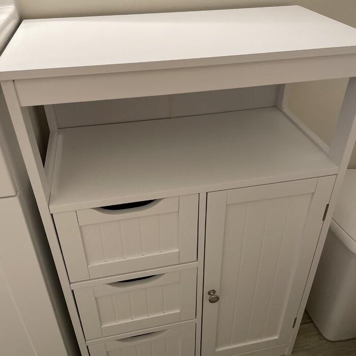 Brigit 22'' W x 34.1'' H x 11.5'' D Free-Standing Bathroom Cabinet