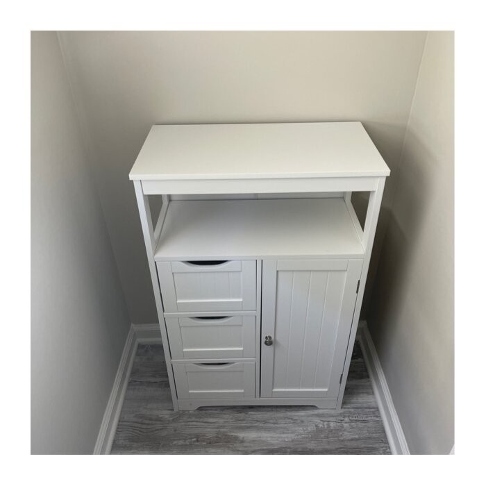 Brigit 22'' W x 34.1'' H x 11.5'' D Free-Standing Bathroom Cabinet