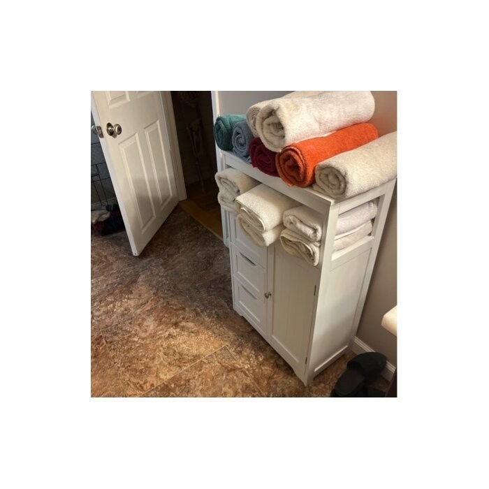 Brigit 22'' W x 34.1'' H x 11.5'' D Free-Standing Bathroom Cabinet