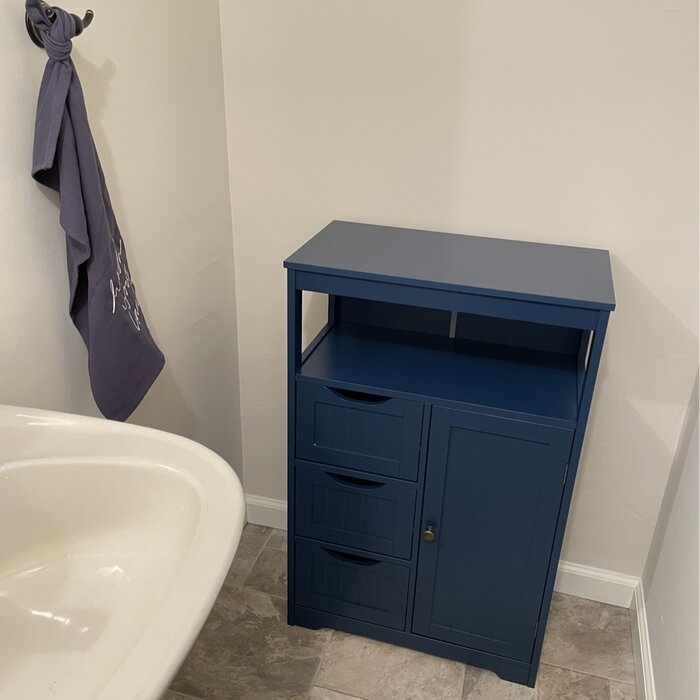 Brigit 22'' W x 34.1'' H x 11.5'' D Free-Standing Bathroom Cabinet